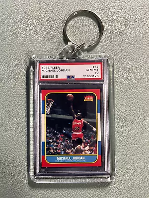 Key Issue Keychains™ - Michael Jordan - Fleer Rookie - PSA Homage - Mini Slab • $9.99