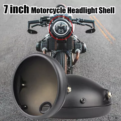 Bucket Lamp Cover Universal Headlight Mounting Housing Motorcycle 7 Inch LED • £12.69