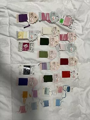 Lot 25 Packages Vintage Silk Embroidery Ribbon • $14.99
