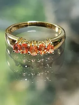 18ct Gold Padparadscha Sapphire Ring. • £684