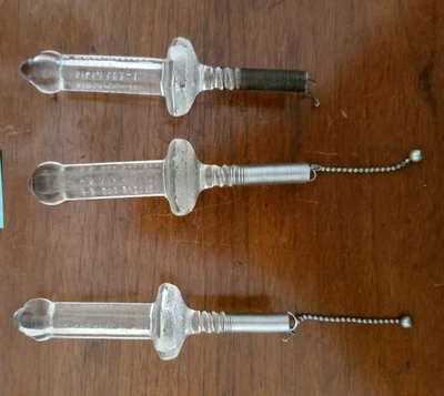 $30 • Buy 3 Silex Lox-In Glass Filter Rods W/Spring & Chain For Vacuum Coffee Pots