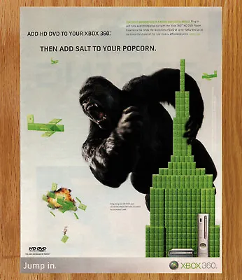 XBOX 360 King Kong HD DVD - Video Game Print Ad / Poster Promo Art 2007 • $14.99