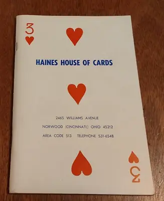 Haines House Of Cards Catalog: Volume Three Of Hearts 1964 - Magic Catalog • $24.95