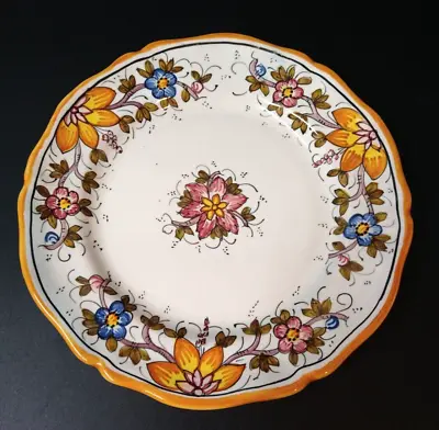 Vintage Grazia Deruta Italian Pottery Plate Floral Design 8  • $24.99