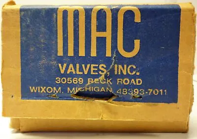 MAC Valve Inc MV-A3B-A141-PM-111DA Solenoid Valve • $224.32