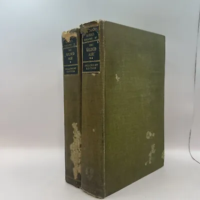 THE WORKS OF MARK TWAIN Hillcrest Edition 1906 The Gilded Age Volumes X XI  L12 • $20