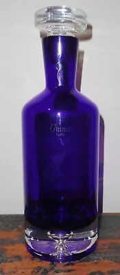 Ultimat Vodka Empty Cobalt Blue Crystal Bottle Decanter W/Stopper 11.25  Tall • $12.95