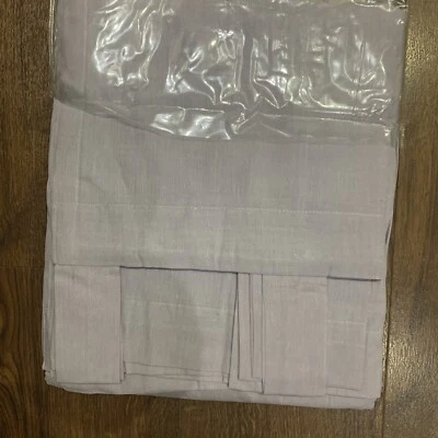£6.50 • Buy Pair Of Lilac Cotton Voile Curtains Tab Top. 105 X 260 Cm