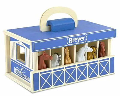 £35.99 • Buy Breyer 59217 Farms Wooden Carry Case Stable Wooden Horse Stable Stablemates Toys