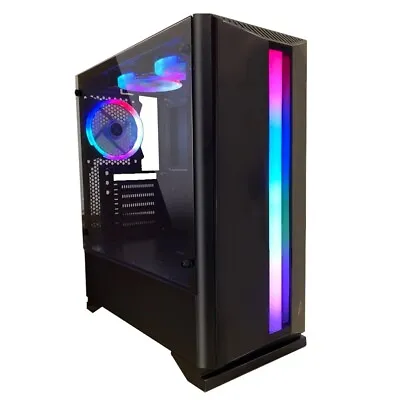 1st Player RGB Rainbow R6 Mid Tower Gaming Case + 3 Rainbow Fans • £34.99