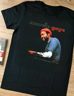 Marvin Gaye Heavy Cotton T Shirt Black Retro Size S -4XL NL298 • $22.79