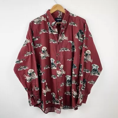 Vintage Duck Hunting Bird Dog Button Down Shirt • $35