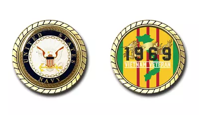 US Navy Vietnam Veteran 1969 Challenge Coin Officially Licensed • $16.95