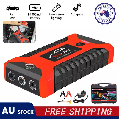 99800mAh 12V Car Jump Starter Pack Booster Charger Battery Power Bank Portable • $45.59