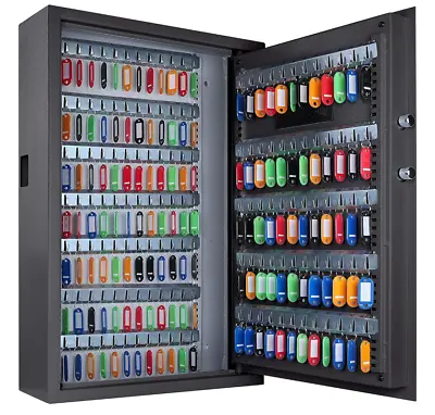 144 Key Storage Cabinet Lock Box Safe Organizer Wall Mount Large Car Lot Holder • $257.95