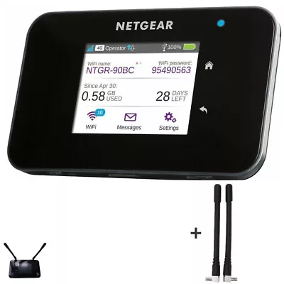 Netgear Unlocked AC810S 600Mbps 4G LTE MiFi Mobile Hotspot Wifi Router+Antenna • $115.99