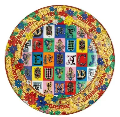 Versace Rosenthal - Dinner Plate 18 CM Holiday Alphabet - Christmas • $145.20