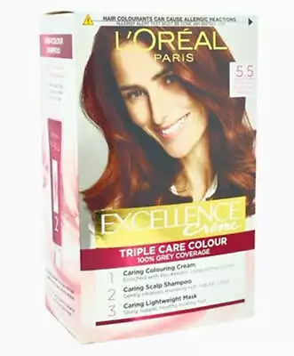 Loreal Paris Loreal Excellence Creme Triple Care Colour 5.5 Natural Mahogany Bro • £13.03