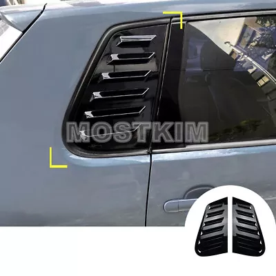 Black Rear Side Window Louvers Vent Cover Trim For VW Polo 9N 2001-2008 • $31.24