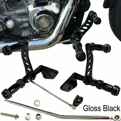 US Gloss Black Forward Controls Fit Harley Dyna Street Bob FXDB 2006-2017 • $104.98