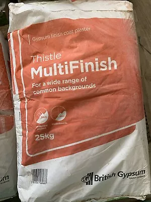 British Gypsum Thistle Multi Finish Plaster 25kg Versatile Plasterboard Skim • £7.50