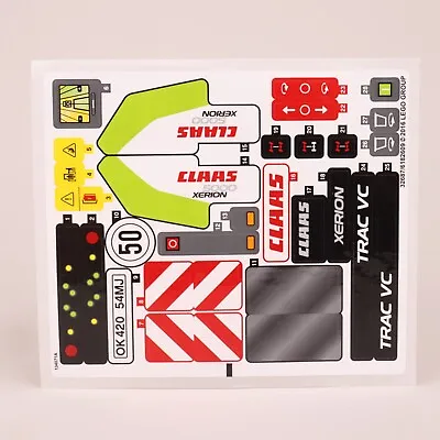Lego Sticker Sheet For Set 42054 CLAAS Xerion 5000 Trac VC STICKER ONLY • $25.53
