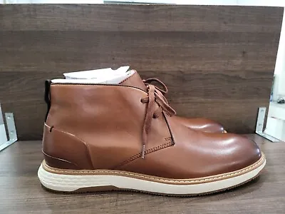 Vince Camuto Men's Soleh Leather Chukka Boots Cognac 11M New $169 • $30