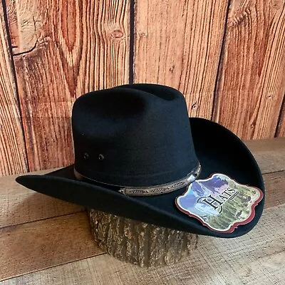 Kid's Black Western Cowboy Hat Black Faux Felt Texana Vaquero Para Ninos Negro • $32.79