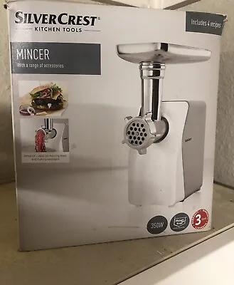 SilverCrest Stainless Steel Electric Meat Grinder Machine • £40