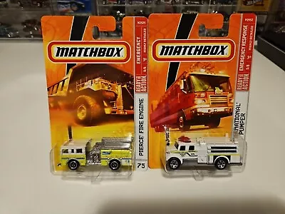 Matchbox Emergency 2008 Pierce Fire Engine #75 + Pumper Truck #59 • $19.99