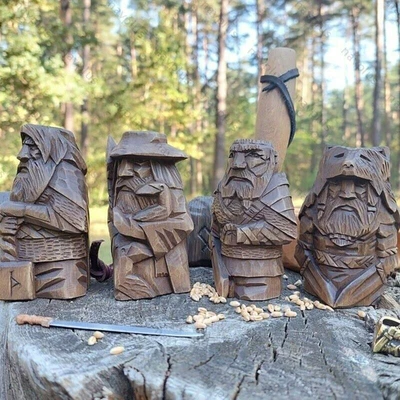 £7.79 • Buy Barbarian Viking Statue Odin Viking Statue Figurine Tyr Resin Art Decorations