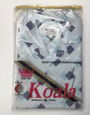 Siesta By Koala Vintage Mens Pyjamas Cotton Medium Australian Made Short Sleeve • $24