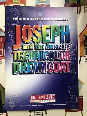 Joseph & The Amazing Technicolour Dreamcoat Theatre Music Programme Collectable • £7