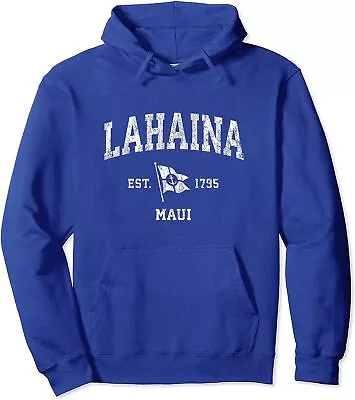 Lahaina Maui Nautical Boat Anchor Flag 1795 Gift Unisex Hooded Sweatshirt • $34.99