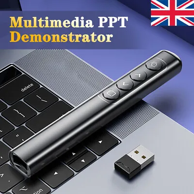 Wireless PowerPoint Presentation Clicker USB Presenter Remote Laser Pointer UK • £8.99