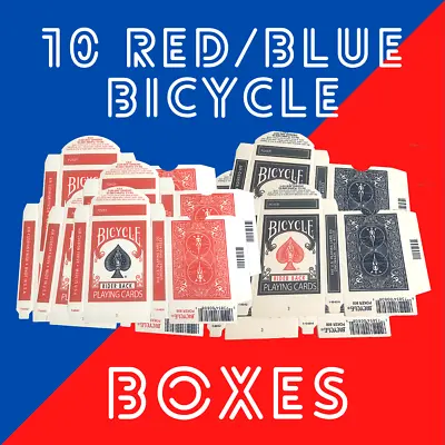 £5.55 • Buy 10 X OLD DESIGN Empty Bicycle Playing Card Box Rider 808 Red/Blue Magic Tricks