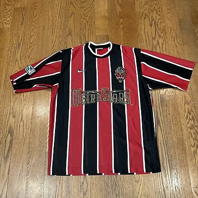 Vintage 1997 Nike MLS New York Metrostars Futbol Soccer Jersey Size S/M USA • $150