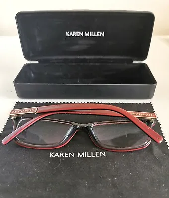 £10.99 • Buy Karen Millen Full Rim Used Glasses KM 41. Eyewear Vgc With Case. 