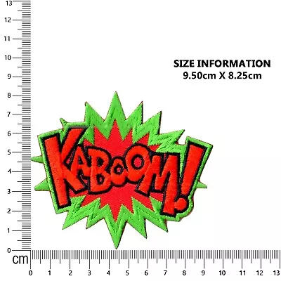KABOOM Embroidered Iron / Sew On Patch T Shirt Bag Badge Batman X MEN Comic Word • £2.79