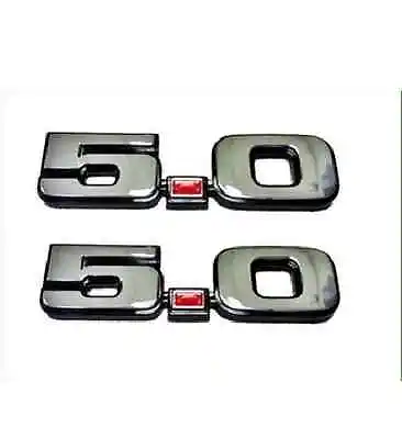 1979-1993 MUSTANG GT LX 5.0 Fender Emblem Badge Chrome New Pair Free Shipping • $18.82