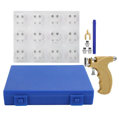 1Set Professional Steel Stainless Ear Piercing Gun Kit With 24 Steel Ear Studs • £17.72