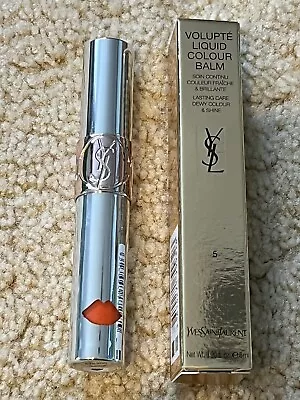 YSL Volupte Liquid Colour Balm Shade 5 Watch Me Orange Brand New Boxed • £10