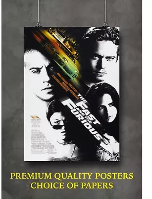 The Fast & Furious Classic Movie Art Large Poster Art Print Gift A0 A1 A2 A3 A4 • £29.87