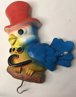 Vintage Blue Bird Anthropomorphic Chalkware Wall Hanging Miller Studio 1972 Hook • $8.99