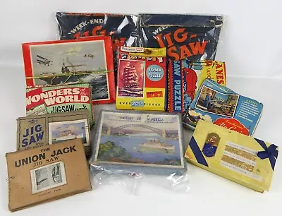 Vintage Puzzles Jigsaw X11 Ships And Planes War Military & Others  |136 • £12.99