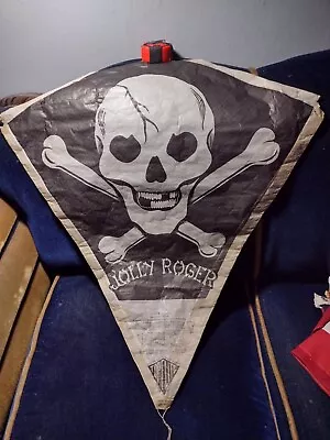 Vtg Jolly Rogers Paper Kite Top Flite Skull Cross Bones  St. Louis Missouri • $22.50