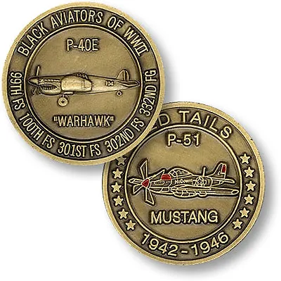 Tuskegee Airman Red Tail Army Air Force Challenge Coin • $14.95