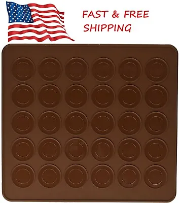 2 Pack Silicon Macaron Macaroon Baking Mat Sheet DIY Chocolate Cookie Mold USA • $10.99