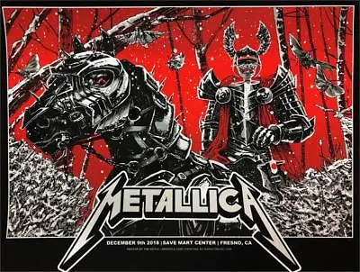 METALLICA Poster Fresno VIP Poster Save Mart Center 12/9 2018 Signed • $95