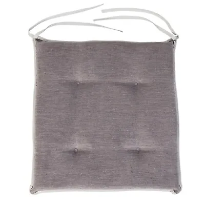 Loft 25 Kitchen Tufted Chair Seat Pads Cushions Tie On Dining Room Chair 37x37cm • £9.97
